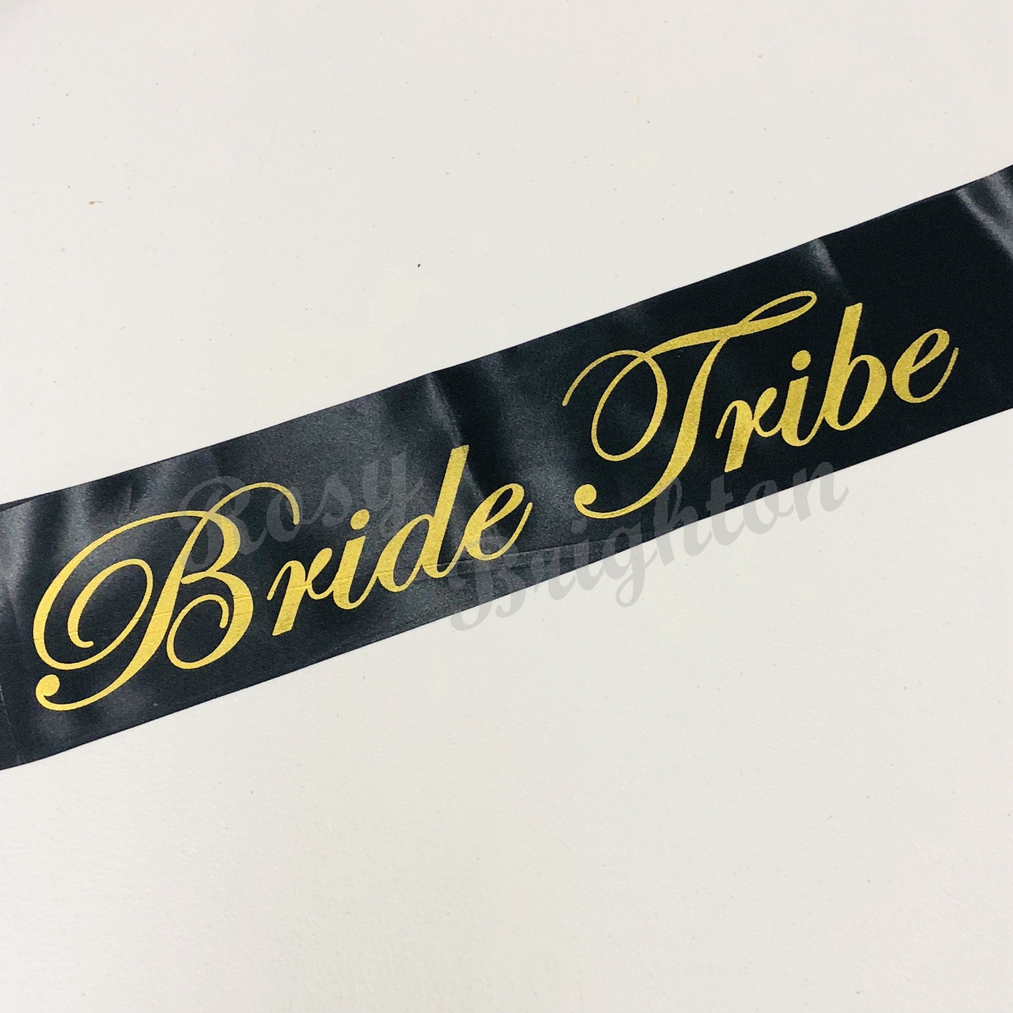 Black & Gold Hens Sash - Hen Sash - Bride To Be Sash - Bridal Shower - Engagement- Hen Party- Bachelorette - Bride- Bridesmaid - Team Bride