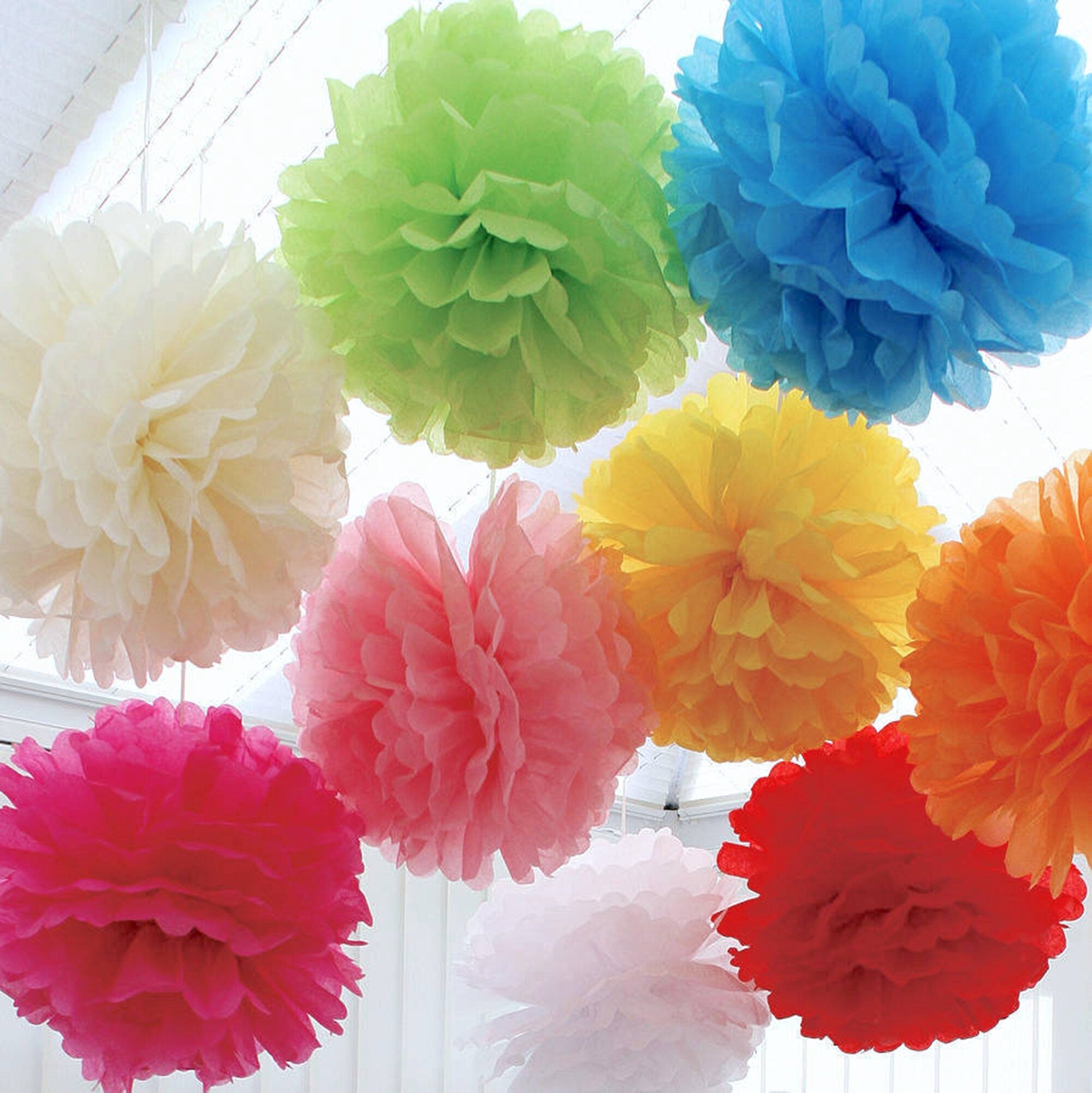 Tissue Paper Pom Poms Wedding Party Baby Living Room Decoration Home Pompoms