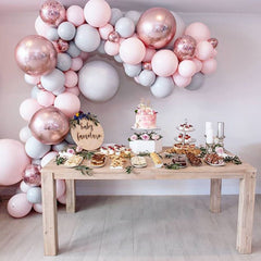 Balloon Garland Arch Pack | Macaroon | Rose Gold | | Blue  | Pink Ultimate Pack 170 Balloons Party Wedding Baby Shower Birthday Event Decor