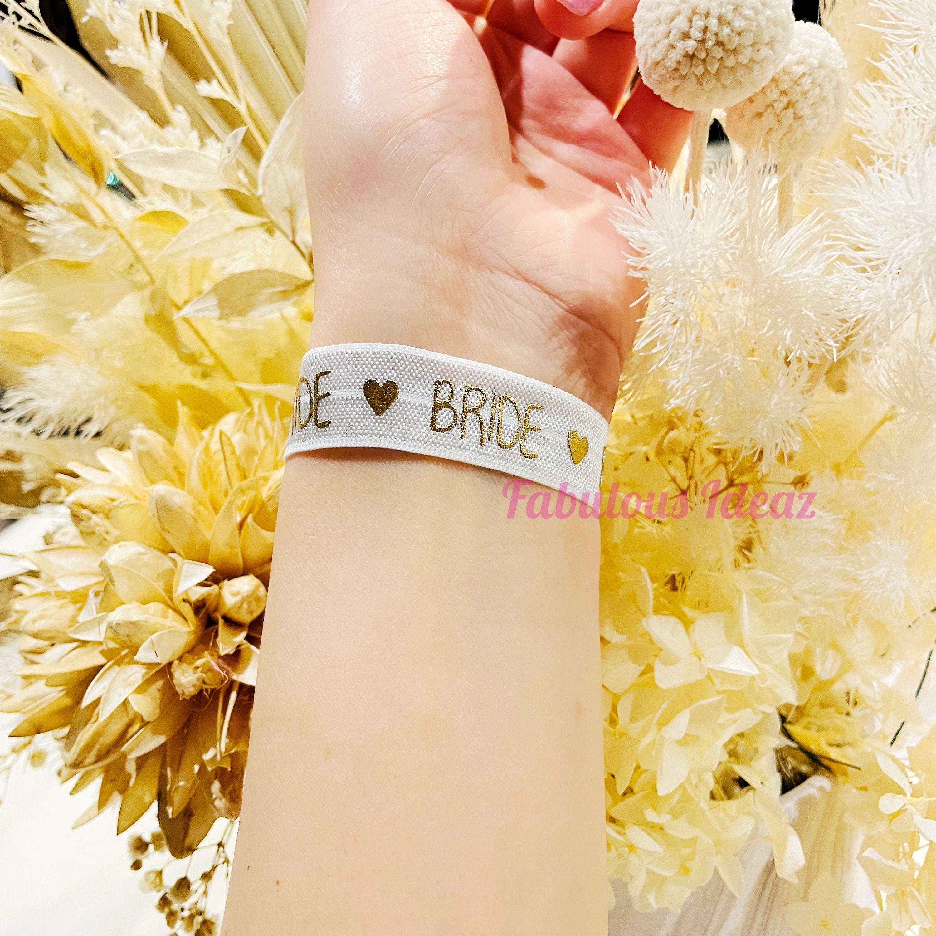Team Bride Wristbands, Bride Tribe Wrist Band, Hen Party Wristbands, Team Bride Hair Ties, Hen Party Hair Ties, Bachelorette Party Wristband