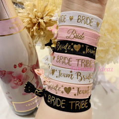 Team Bride Wristbands, Bride Tribe Wrist Band, Hen Party Wristbands, Team Bride Hair Ties, Hen Party Hair Ties, Bachelorette Party Wristband