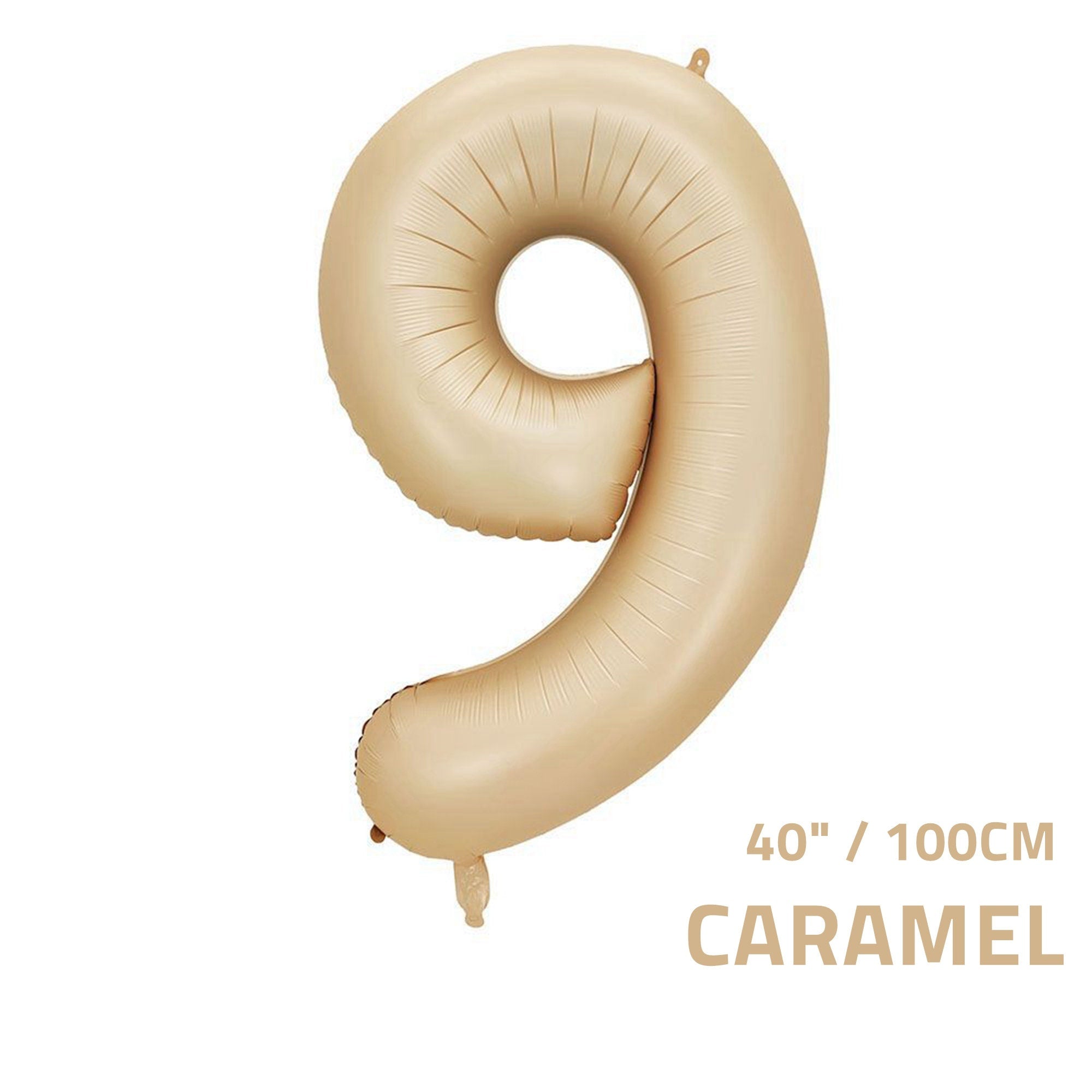 40" Caramel & Cream Jumbo Foil Numbers Helium Balloon 100CM Birthday Wedding Decor Baby Shower Mylar Foil Metallic