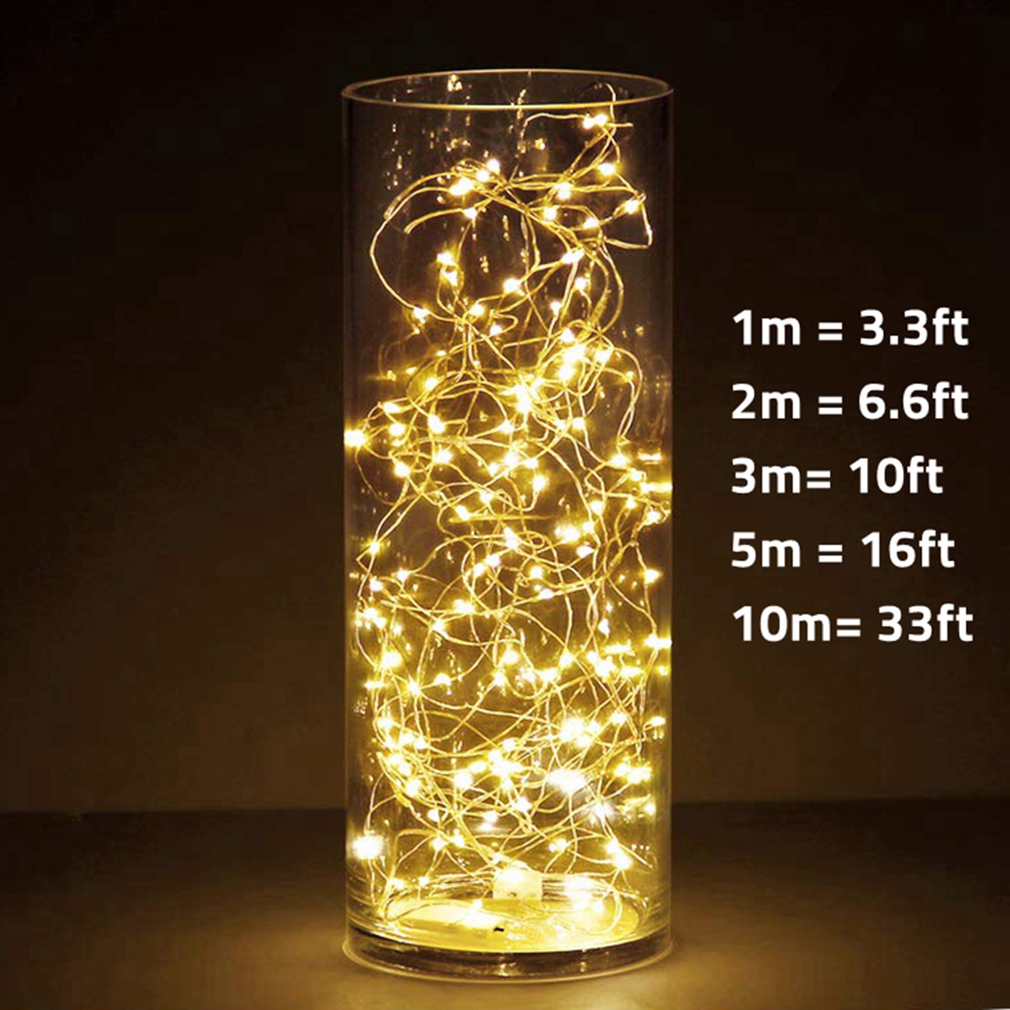 LED String Fairy  light Silver Wire warm white Garden/ Home/Christmas/Wedding Party Decoration