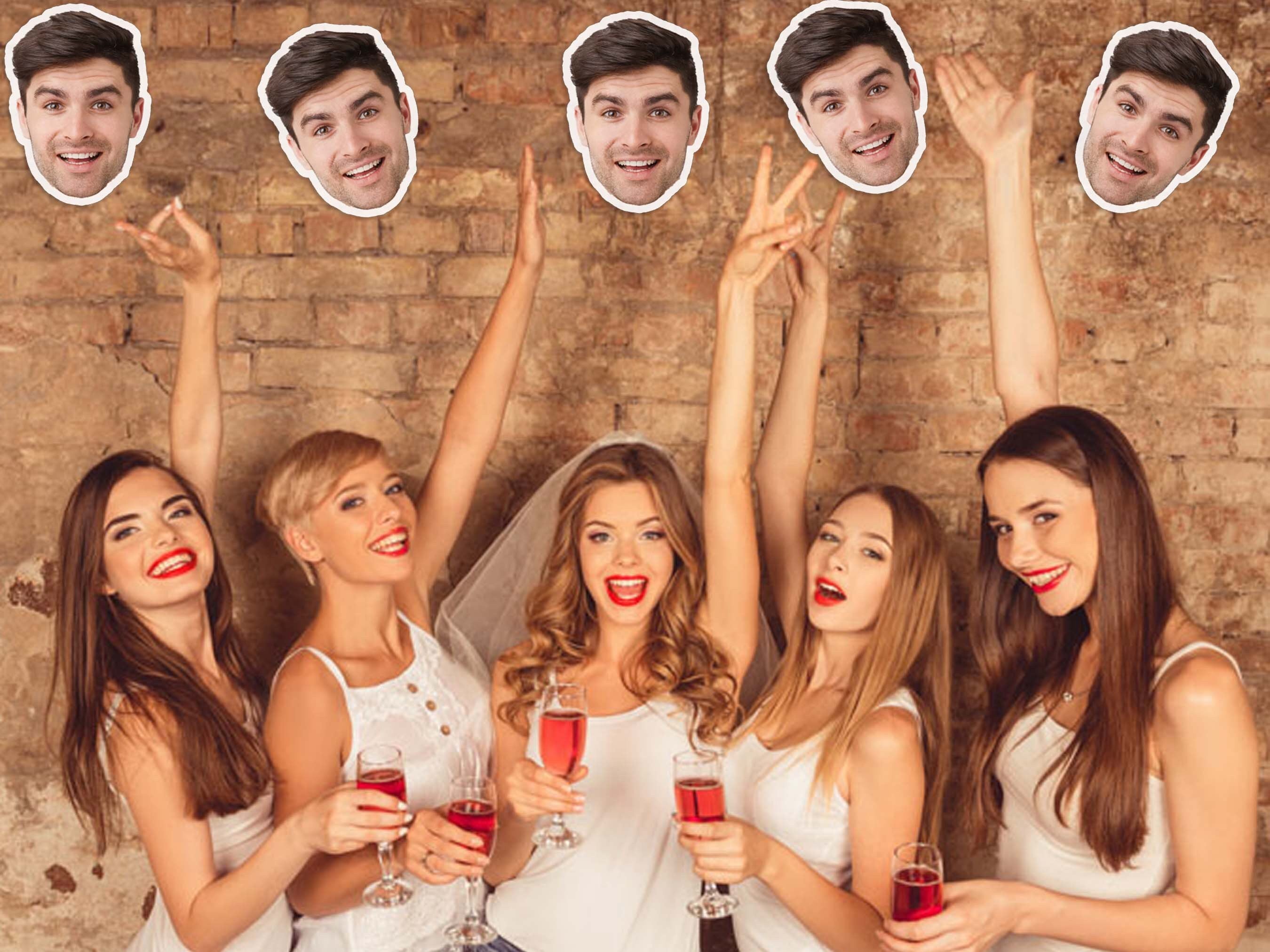Big Face on A Stick - Custom Head Cutouts Sticker