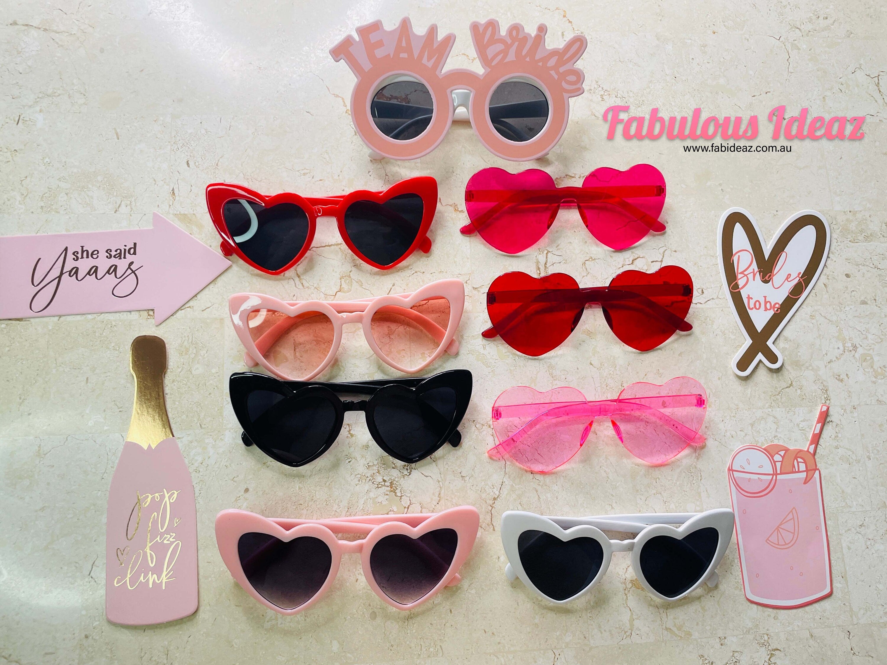 Groovy Hen Party Heart Shaped Sunglasses for Hen Do Bachelorette Night, Bridesmaid Proposal Gift,  Bridesmaids Gifts, Party Souvenirs