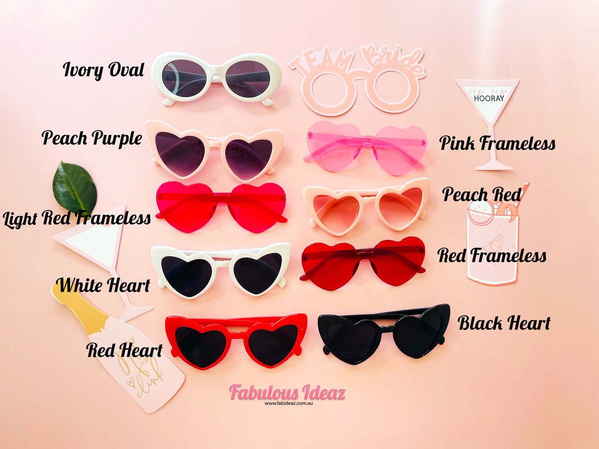 Groovy Hen Party Heart Shaped Sunglasses for Hen Do Bachelorette Night, Bridesmaid Proposal Gift,  Bridesmaids Gifts, Party Souvenirs
