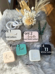 Personalized Jewellery Boxes  Rings Accessories Case  Bridesmaid Gifts  Romantic Custom Travel Case Thank you Jewelry Box with Name
