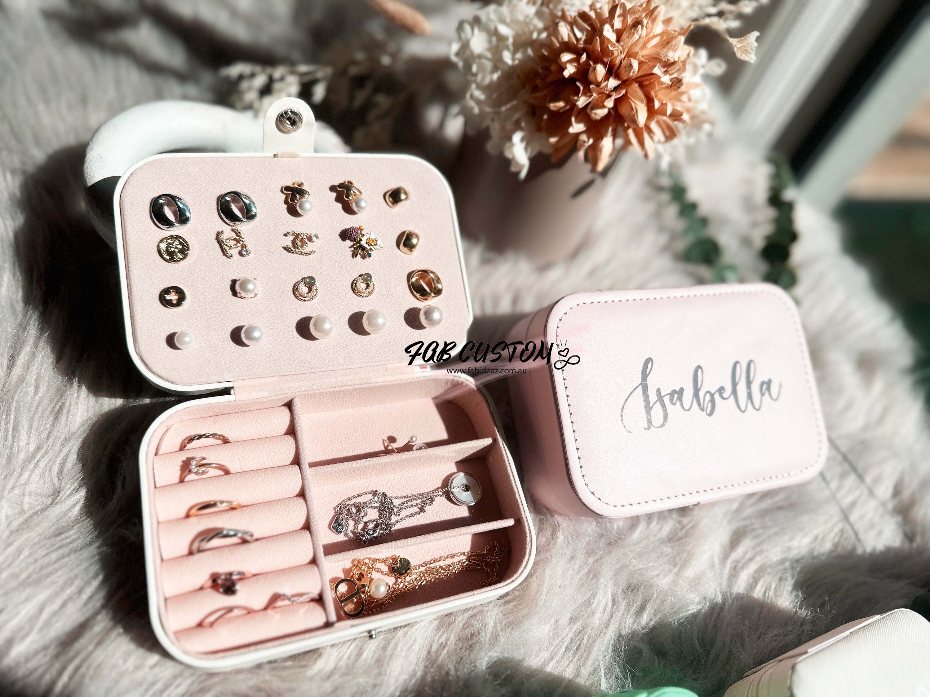 Personalized Jewellery Boxes Rings Accessories Case Bridesmaid Gifts R Fab Ideaz