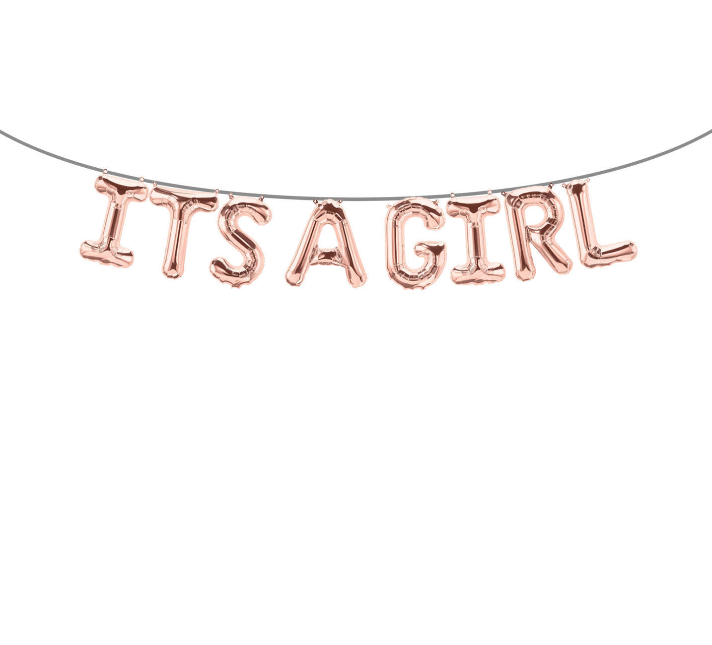 ITS A GIRL Rose Gold Foil Balloon 16" For Baby Shower Gender Reveal