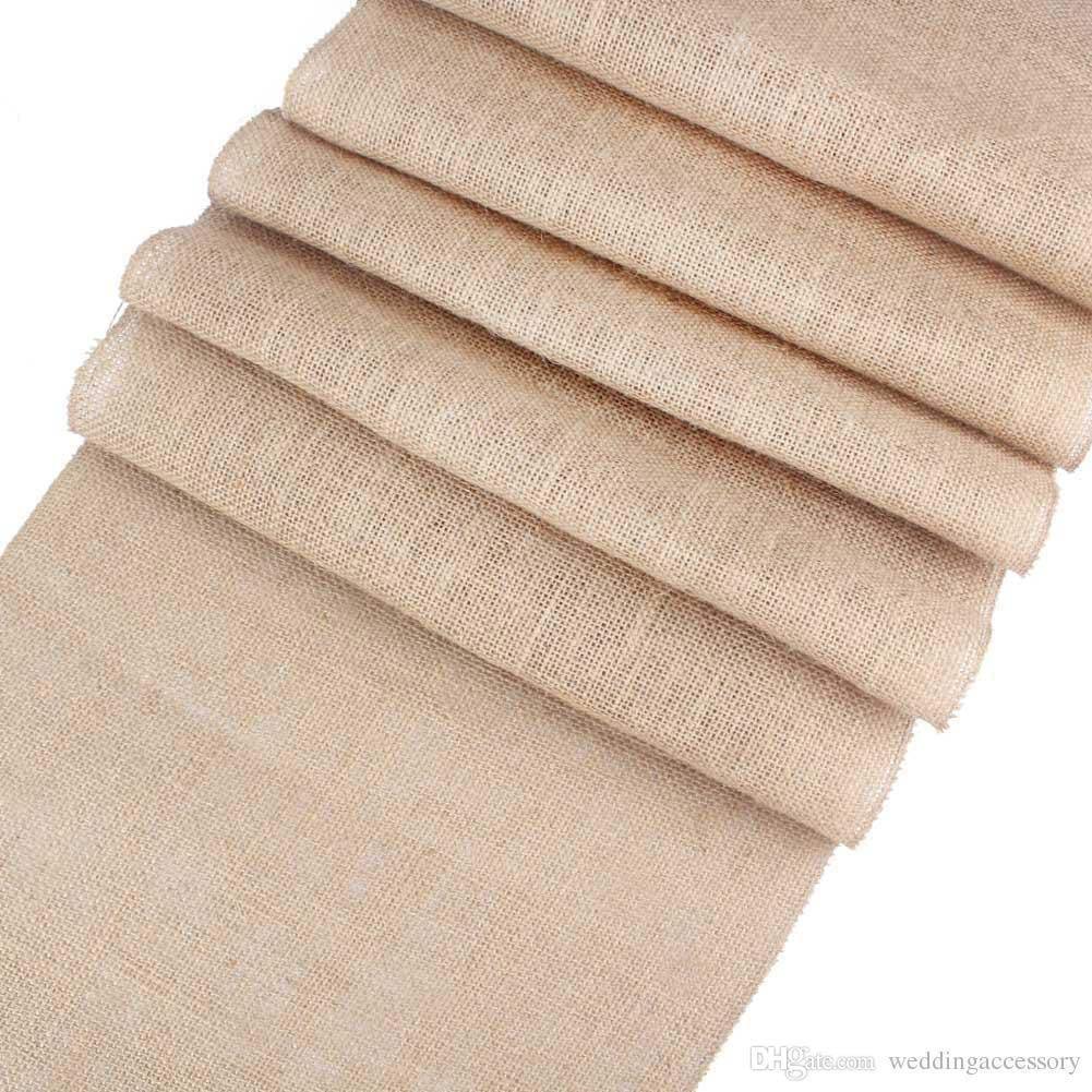 10m x 30cm Burlap Table Runner Decoration Wedding Event Table decoration Natural Hessian