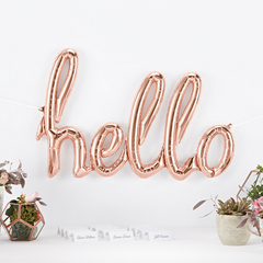 Hello 2020 Rose Gold Foil Balloon Set Happy New Year Celebration Party Decor